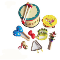 奥尔夫儿童打击乐器玩具 幼儿园小学生16件打击套装组合教具 韩风地鼓8件套