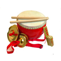 5 6 7 8 9 10寸牛皮大鼓堂鼓玩具鼓儿童鼓幼儿园小鼓打击乐器 18寸牛皮鼓60*30CM