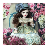 会说话会唱歌巴比洋娃娃60厘米套装智能女孩关节换装公主玩具单个礼盒装 梦莉公主 音乐版60厘米+礼包礼盒+礼服皮鞋