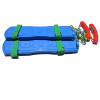 幼儿园户外体育玩具器械儿童体育运动器材 团队协力板 双人游戏鞋 双人协力版蓝色一双（普通版）