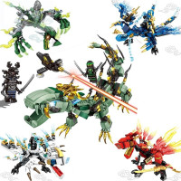 兼容乐高幻影忍者龙拼装积木人仔大电影机甲男孩子巨龙凯恐龙玩具 五款飞龙组合