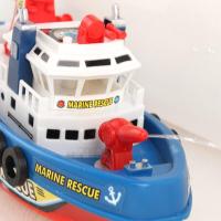 儿童喷水消防船玩具军舰船模型男女孩宝宝洗澡戏水电动玩具 4件装(救援船+乌龟+洗澡2 6件装(救援船+Bath船+云朵)