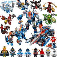 兼容乐高未来骑士团幻影忍者机甲克雷的圣剑合体战车拼装积木玩具 骑士3款正义套装