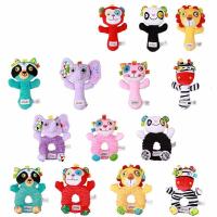 儿玩偶婴儿玩具动物摇铃BB棒抓握玩具0-12-24个月 BY手握-绿鳄鱼