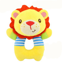 儿玩偶婴儿玩具动物摇铃BB棒抓握玩具0-12-24个月 手握圈圈黄色