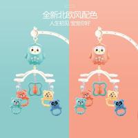 婴儿床铃玩具宝宝遥控音乐旋转床头铃0-6个月儿玩具 升级双遥控动物派对红18000+内容+充电
