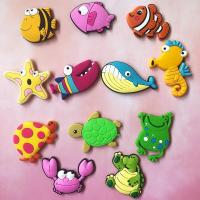 可爱卡通创意冰箱贴彩虹软胶磁贴早教贴儿童幼儿软磁贴一套 海底世界(一套12枚)