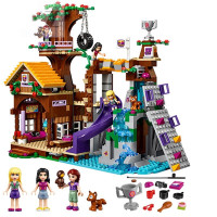 兼容乐高女孩积木树屋游乐园公主房子系列 6-10-12岁城市别墅拼装玩具 冒险营地树屋
