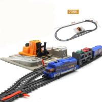 电动发光火车轨道套装仿真高铁工程车伐木场托马斯小火车儿童玩具 汽车装载机【24件套】2086 官方标配+充电套餐+螺丝刀
