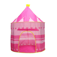 儿童帐篷室内外玩具游戏屋宝宝过家家女孩折叠小房子海洋球池 星月粉色 #20 两件套+100海洋球