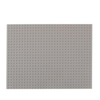 积木底板兼容乐高大颗粒地板墙壁幼儿园墙面拼装底版桌大号底盘 灰色38.4×51CM(直角)