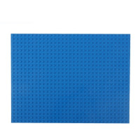 积木底板兼容乐高大颗粒地板墙壁幼儿园墙面拼装底版桌大号底盘 蓝色38.4×51CM(直角)