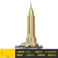 万格积木legao玩具 男孩拼装城市建筑儿童大型拼插天安街景天坛 纽约帝国大厦(1995片)