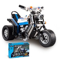 迪库积木legao玩具男孩子拼装汽车回力越野车摩托车科技拼插 巡航大师(282片)