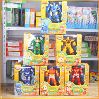 星原小宝1机器人男孩神翼天鸟酷笨笨鸭酷酷鸟二合体机甲变形玩具 6.5寸DIY变形全套