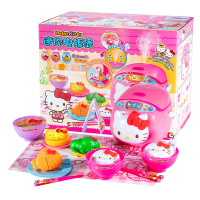 凯蒂猫正版厨房玩具系列迷你电饭煲套装女孩过家家仿真做饭玩具 50122电饭煲送弹弹球