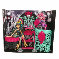 美泰正版怪物高中高中精灵芭比组装变色娃娃场景套装女孩玩具 BDD91首映聚会套装 30-50厘米