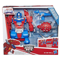孩之宝 变形金刚玩具 救援机器人快速变形 热浪 巨石 追踪 擎天柱 救援骑士擎天柱E0158