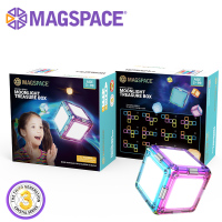 magspace摩可立磁力片儿童玩具男女孩发光月光宝盒磁铁性积木