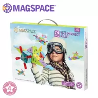 magspace摩可立磁力片儿童玩具软胶马卡龙男女孩磁铁性积木74