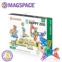 magspace摩可立磁力片儿童玩具男孩女孩磁性磁铁拼装积木83片