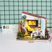 若态diy小屋手工制作创意小房子模型别墅艺术屋生日女生成人 DG11莉莉的门廊+原装工具包