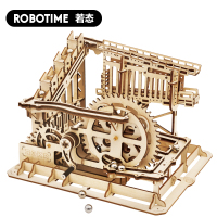 若态轨道球传动模型手工拼装创意生日木质立体拼图玩具 LG502基地+送制作工具+顺丰