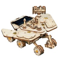 若态若客手工木质diy拼装模型火星车太阳能玩具立体拼图生日 [LS503勇气号火星车]