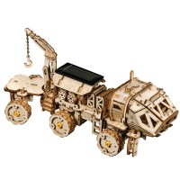 若态若客手工木质diy拼装模型火星车太阳能玩具立体拼图生日 [LS504赫尔梅斯火星车]