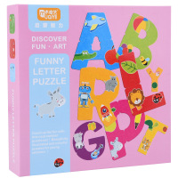 儿童玩具幼儿数字字母启蒙拼图2-3-6岁木质奇趣亲子互动拼图 木质拼图-奇趣字母