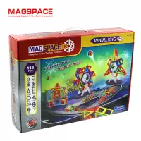 琛达magspace磁力片积木30 46 62片建构片百变提拉磁性积木 112片套装+辅导书+光盘
