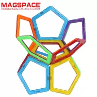 琛达magspace磁力片积木30 46 62片建构片百变提拉磁性积木 12片五边形套装