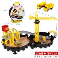 大号轮胎停车场玩具套装男孩儿童迷你小汽车轨道多层工程建筑模型 工程轮胎停车场(配2汽车)+6变形-送路标