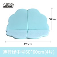 小斑鸠ins爬行垫儿童家用加厚婴儿宝宝可折叠靠垫客厅拼接地垫 中号绿色四叶草(4片) 如图