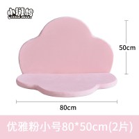小斑鸠ins爬行垫儿童家用加厚婴儿宝宝可折叠靠垫客厅拼接地垫 小号粉色四叶草(2片) 如图
