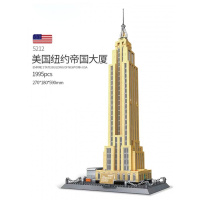 兼容乐高积木街景建筑系列天安阅兵模型男孩子拼装玩具 美国纽约帝国大厦1995块送展示灯
