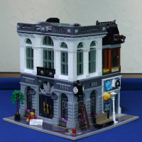 兼容乐高城市街景建筑捉鬼敢死队消防总部大楼75827拼装积木玩具 街景之砖块银行2413颗粒