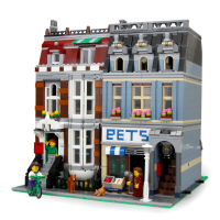 兼容乐高城市街景建筑捉鬼敢死队消防总部大楼75827拼装积木玩具 街景系列宠物诊所2082颗粒