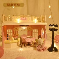 厨房玩具女孩公主城堡卧室过家家仿真厨具考拉日记儿童娃娃屋套装 考拉小镇-厨房