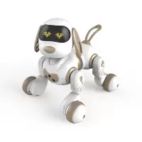 迪卡特遥控电动智能电子机器狗会走会说话男孩子生日玩具 智能遥控狗(香槟金) 官方标配