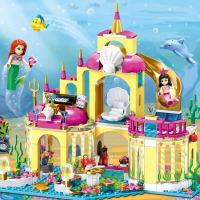 兼容乐高积木女孩子系列城堡公主梦儿童拼装玩具拼图冰雪奇缘 美人鱼海底宫殿送灯光+拆件器