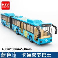 儿童红色公交车玩具大号开卡通合金仿真声光模型双层巴士男孩 蓝色(盒装)