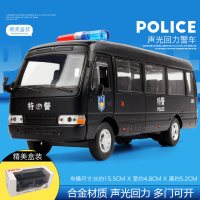考斯特商务车仿真巴士车模儿童警车玩具男孩警察汽车模型救护车 考斯特警车[盒装]