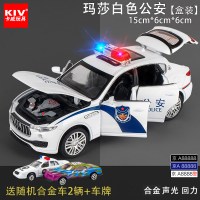 儿童警察车救护车仿真110玩具车大合金消防越野警车汽车模型男孩 玛莎拉帝公安★送2合金车+警车牌