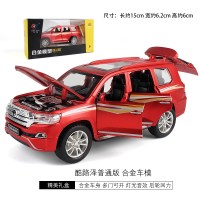 开普拉多车模霸道金属汽车模型摆件仿真车合金玩具车越野车收藏 六开门红色[盒装] 官方标配