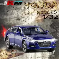 仿真1:32本田雅阁十代轿车6开声光回力金属模型玩具合金车模 深蓝色