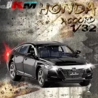 仿真1:32本田雅阁十代轿车6开声光回力金属模型玩具合金车模 黑色