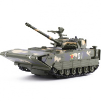 嘉业合金坦克模型军事两栖突击车男孩玩具车战车儿童仿真装甲车 绿色无包装