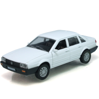 1:32大众桑塔纳110警车玩具车合金车模型儿童汽车模型玩具 普通款白色