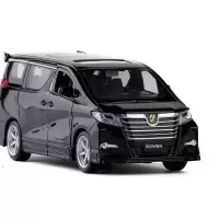 金属1:32丰田埃尔法Alphard Rowen炎狼改装版小汽车模型玩具 黑色